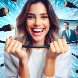 Leia mais sobre o artigo Novo Padrão HDMI 2.2, Surpreenda-se Com a Tecnologia Apresentada na CES 2025